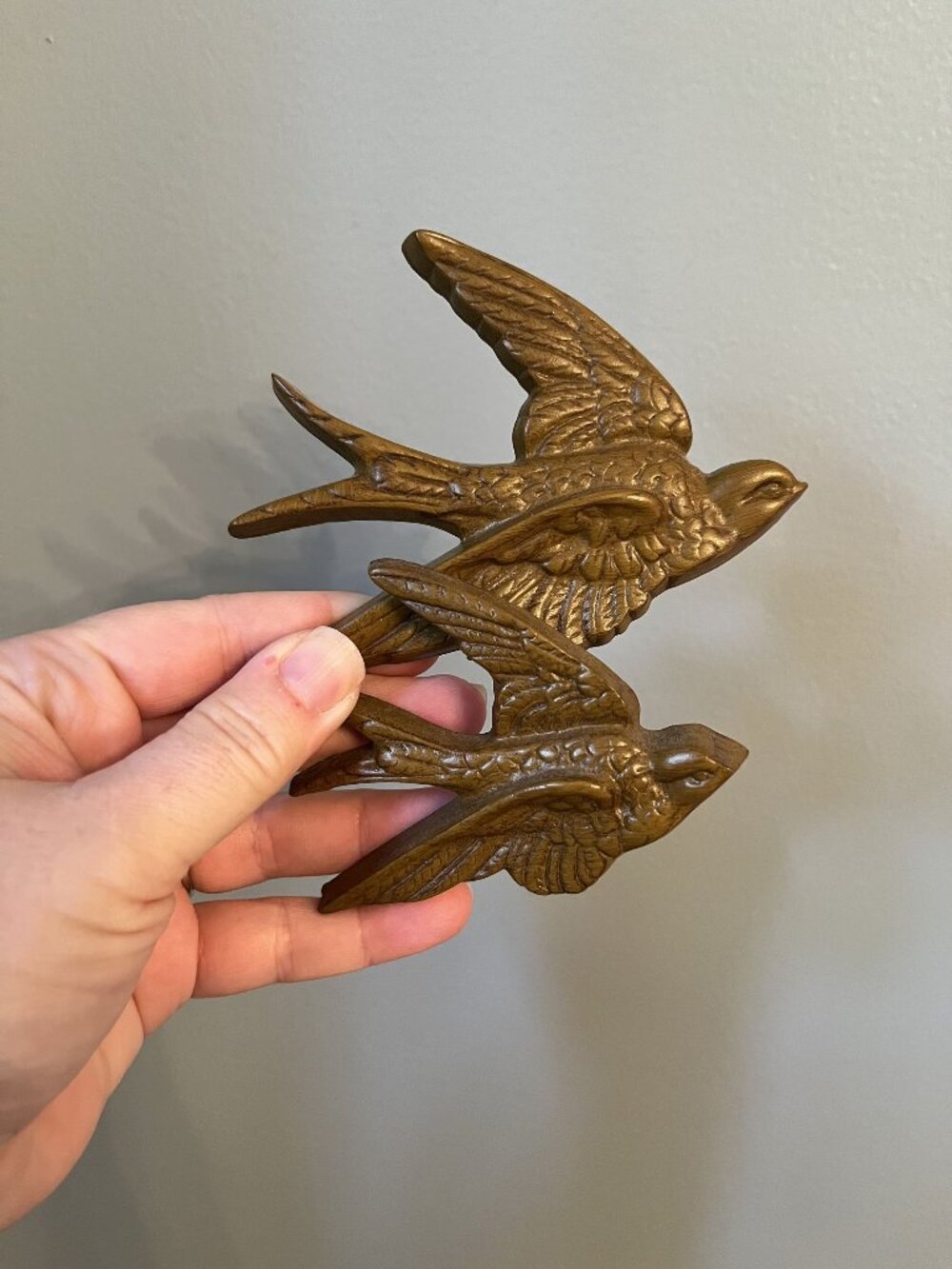 Home Interior Swallows Vintage Wall Hanging Set Of 2 Burwood Birds 1983 Brown De